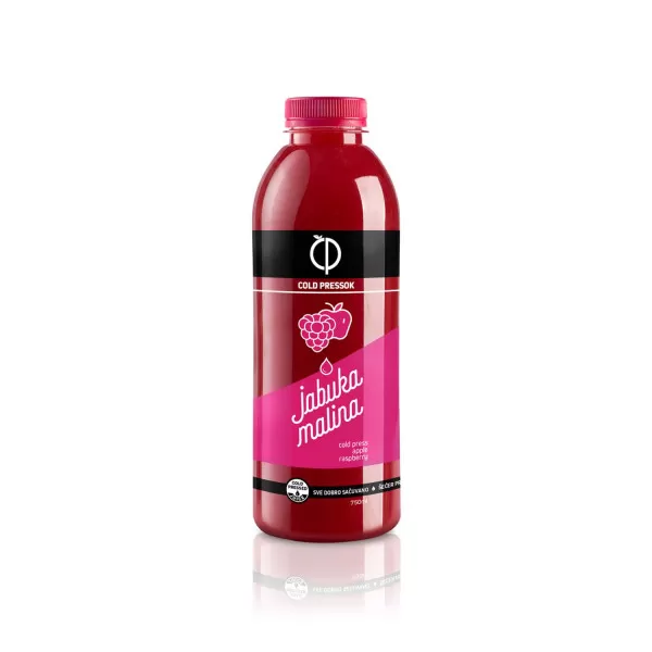Cold pressok malina jabuka hladno ceđeni sok 750ml