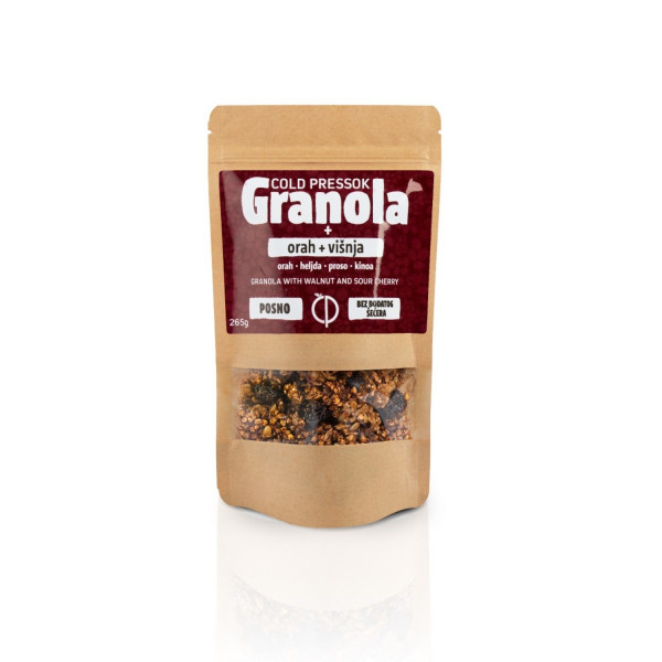 Cold pressok granola orah višnja 260g 