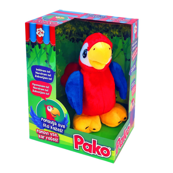Interaktivni pliš - Brbljivi papagaj Pako