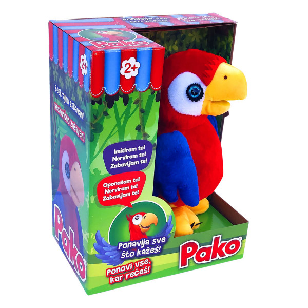 Interaktivni pliš - Brbljivi papagaj Pako