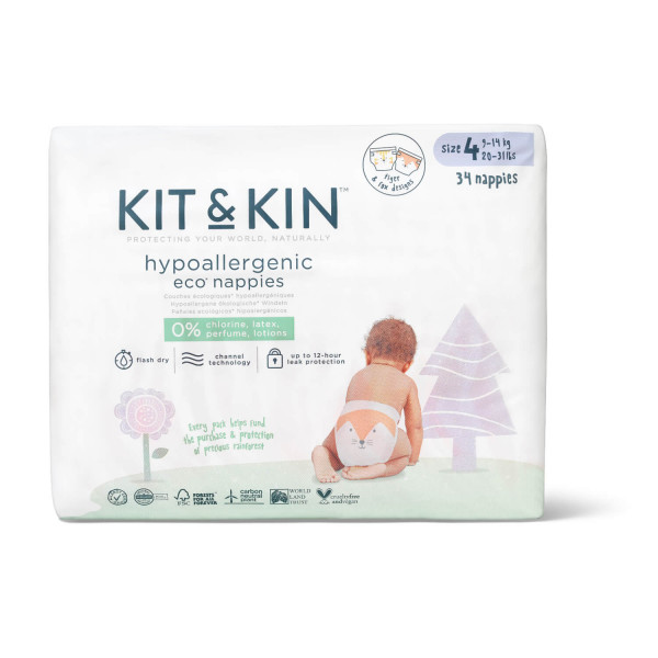 Kit & Kin pelene veličina 4 9-14kg 34 kom