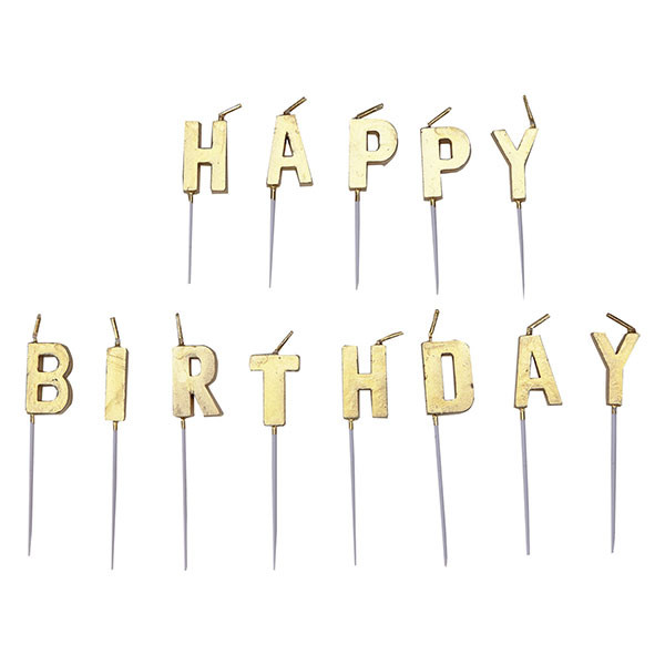 Marina Co Happy Bday gold svećice 7,7cm pak. 1/13 