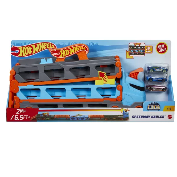 Hot Wheels mega transporter sa stazom