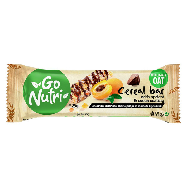 Vitalia Go nutri bar kajsija i crna čok 25g 