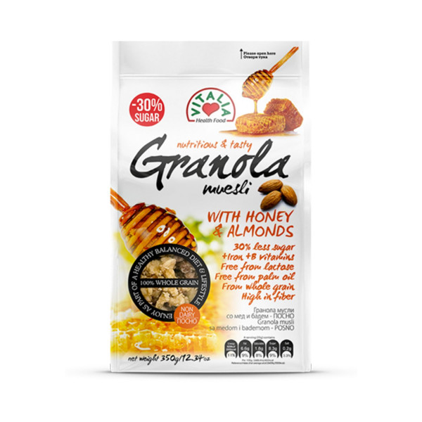 Vitalia Granola musli med&bad+Mg+Fe+B 350g 