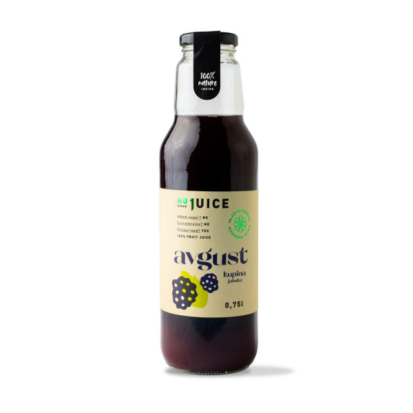 NO1 JUICE Avgust mix 0,75l (40% kup,  60%jab) 