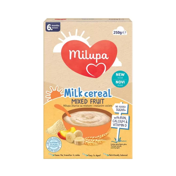 Milupa mlečna instant kaša mešano voće 250g 