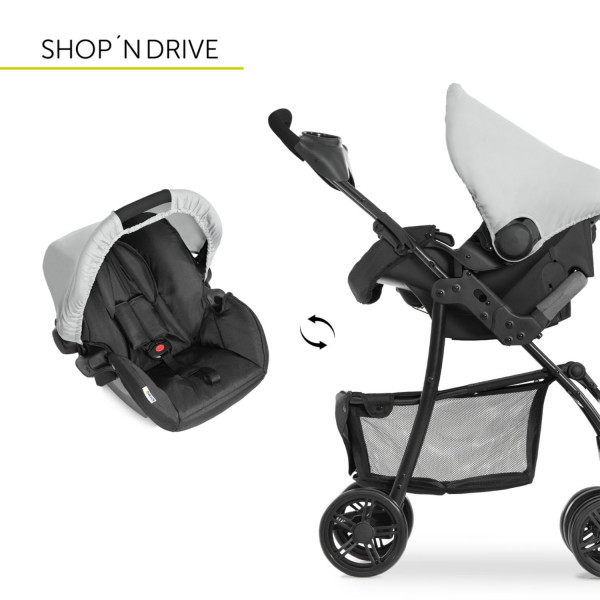 Hauck trio set Shopper, svetlo siva