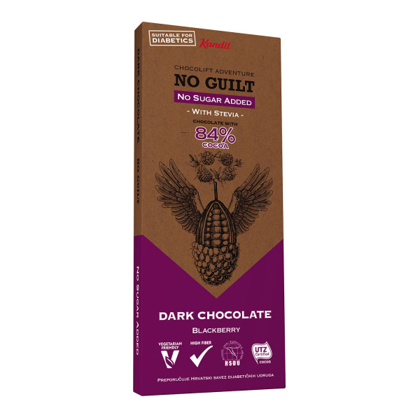 KANDIT No Guilt DARK BLACKBERRY no sugar added 80g 