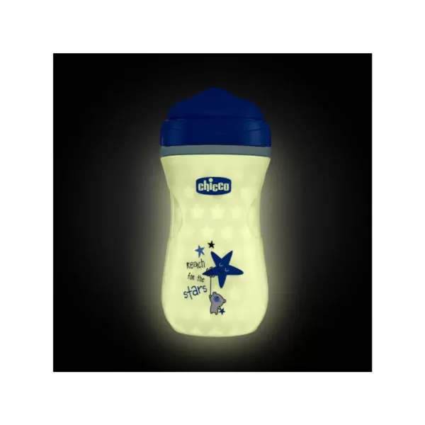 Chicco Shiny čaša 14m+, svetli u mraku, plava 