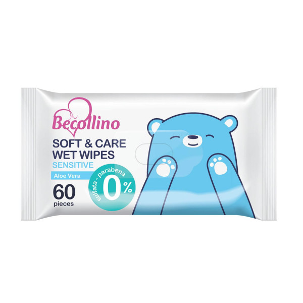 Becollino baby vlažne maramice Soft&Care Sens.60/1 