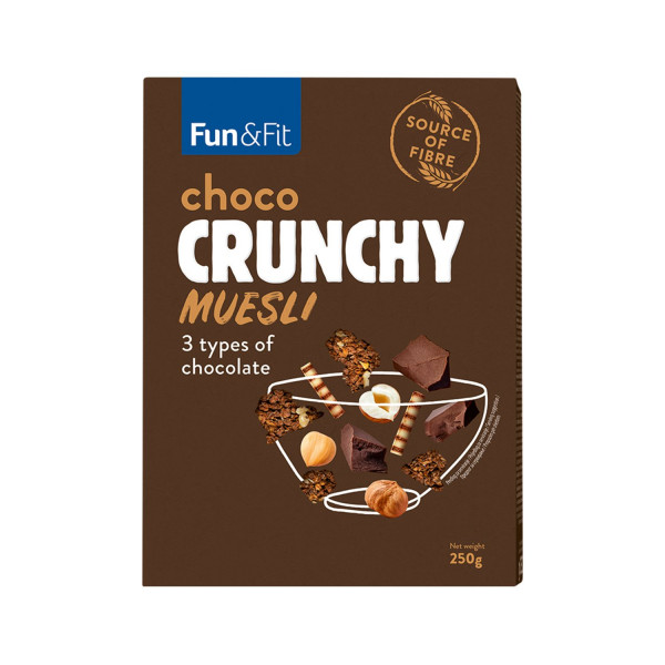 Fun&Fit Hrskavi musli sa čokoladom, 250g 