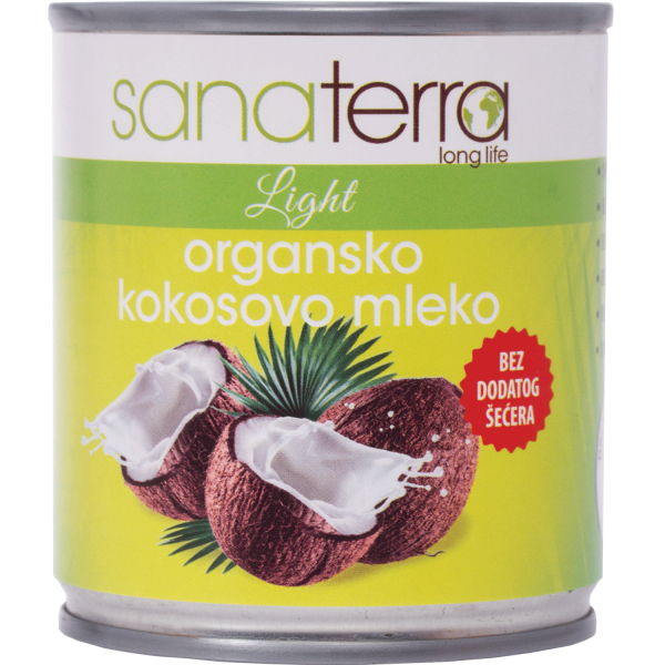 Sanaterra organsko kokosovo mleko, 200ml 