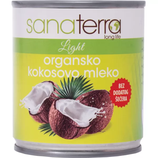 Sanaterra organsko kokosovo mleko, 200ml 