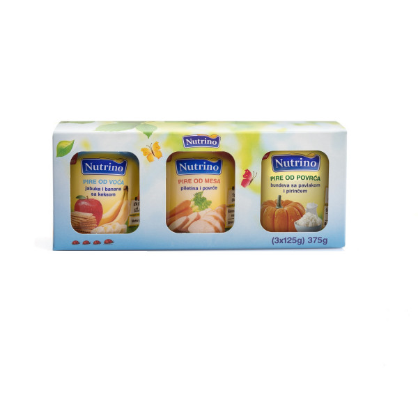 Nutrino tropak jab.bun.keks, pilet,bund.pir 3x125g 