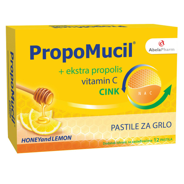 Abela Pharm Propomucil pastile Honey lemon, 12kom 