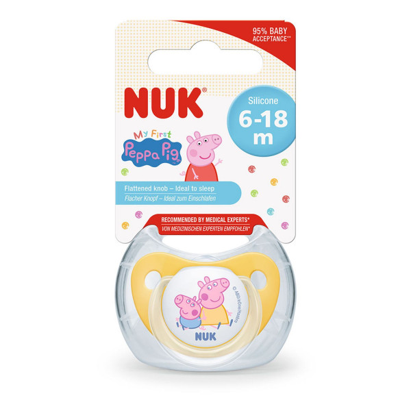 Nuk varalica silikon Peppa Pig u hig.kutiji vel 2