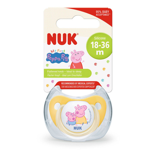 Nuk varalica silikon Peppa Pig u hig.kutiji vel 3 