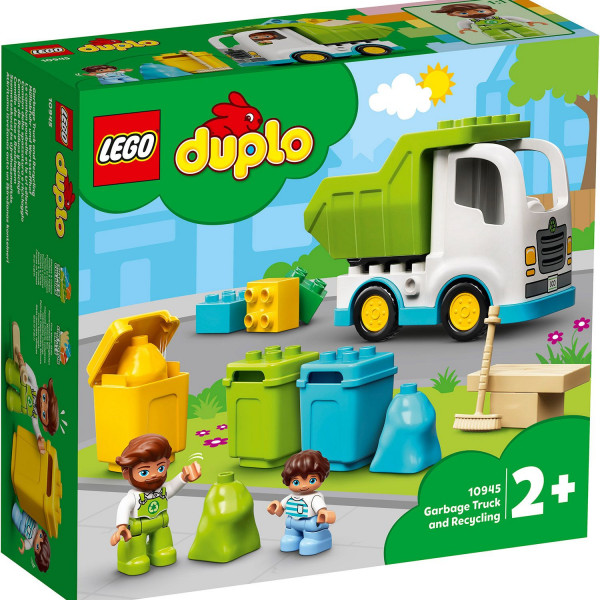 Lego Duplo town garbage truck and recycling 