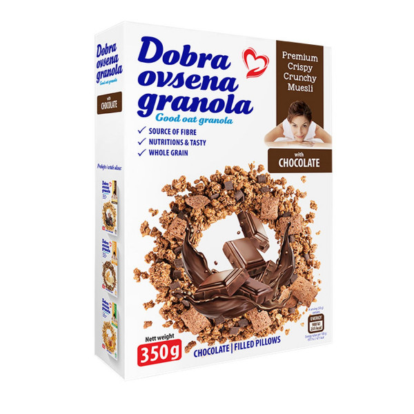 Dobra ovsena granola čokolada, 350g 