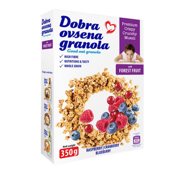 Dobra ovsena granola šumsko voće, 350g 