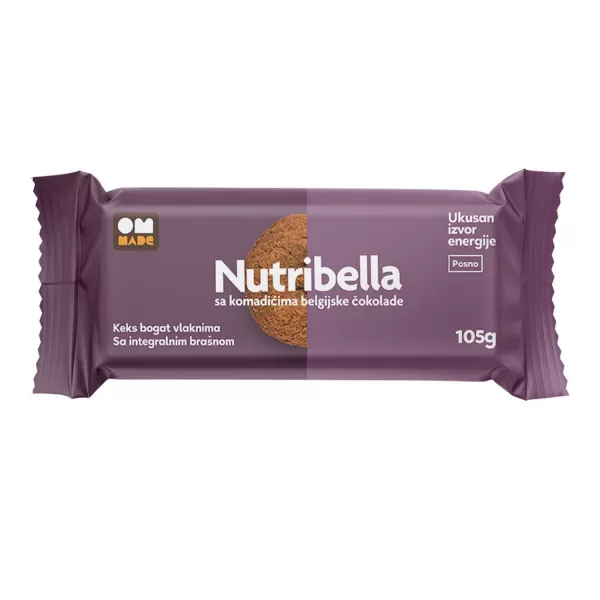 Nutribella keks belgijska čokolada, 105g 