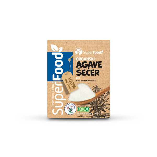 SuperFood agave šećer beli organic, 150g 