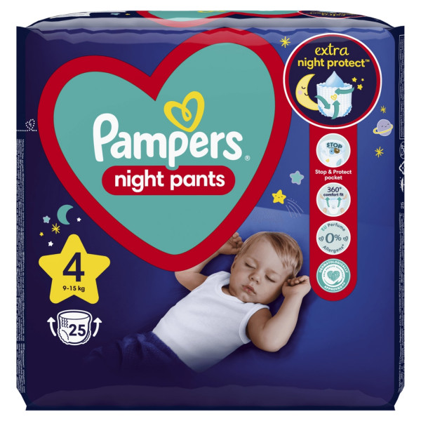 Pampers Night Pants VP 4, 9-15kg 25kom 