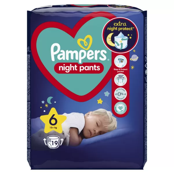 Pampers Night Pants VP 6, 15+kg 19kom 