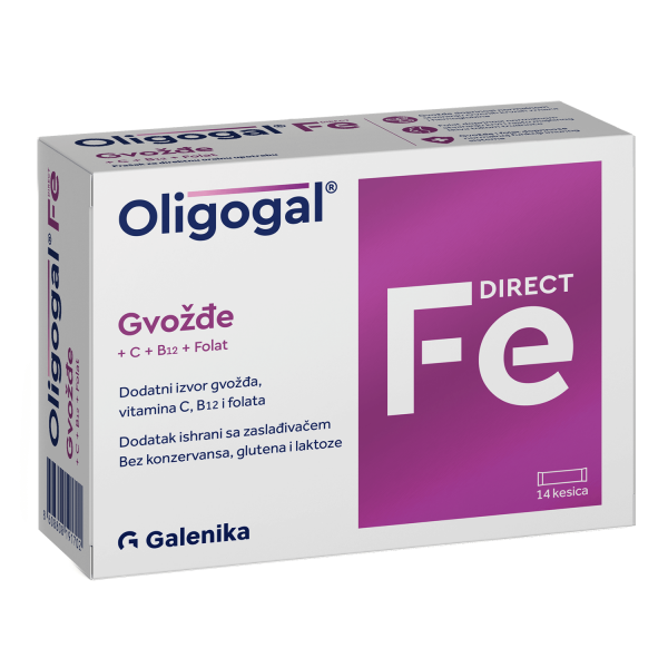 Oligogal Fe direkt prašak 14 kesica 