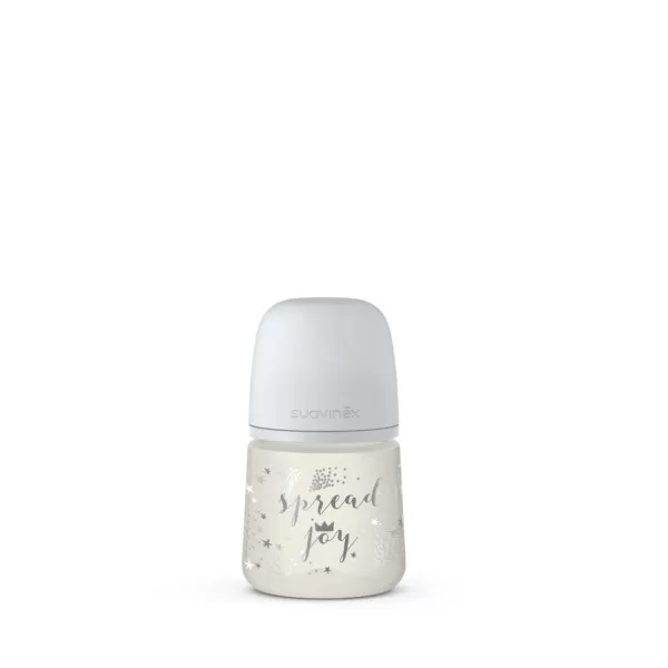 Suavinex flašica spori protok, 150ml, siva, 0m+