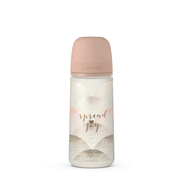 Suavinex flašica brzi protok, 360ml, bež, 6m+