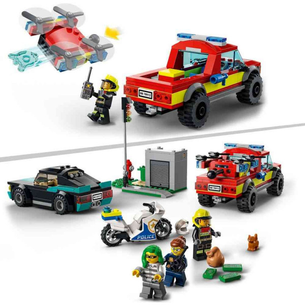 LEGO CITY FIRE RESCUE & POLICE CHASE 