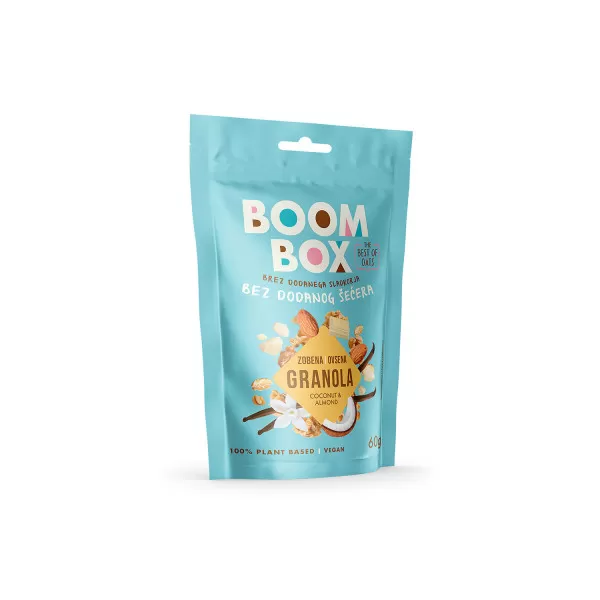 Boom Box ovsena granola kokos badem čok vanila 60g 