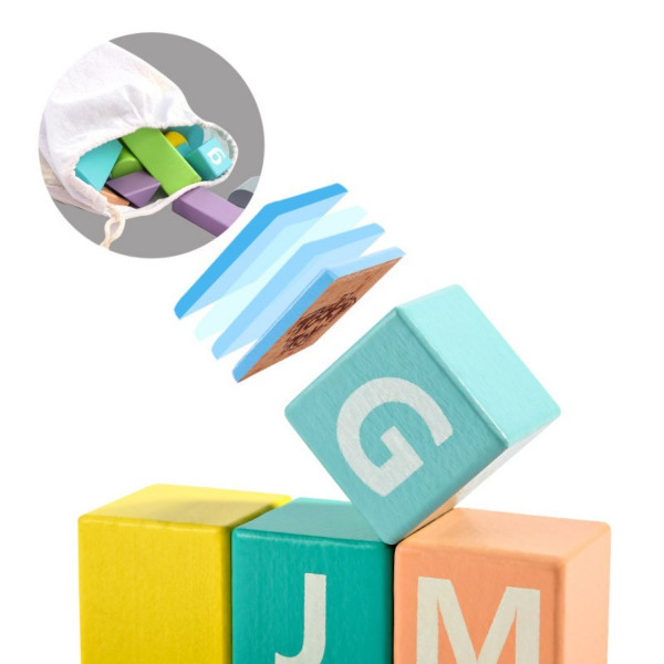 Tooky toy pastelni drveni blokovi 