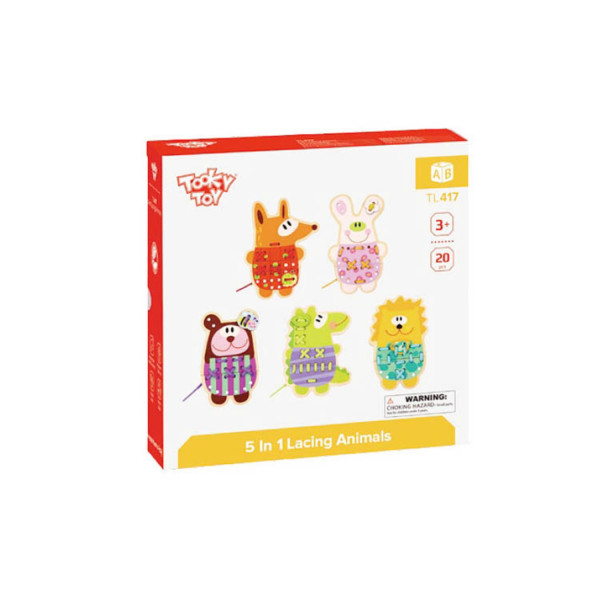 Tooky toy pertlanje životinja - 5 u 1 