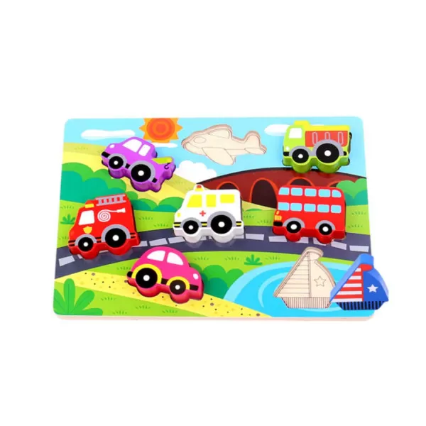 Tooky toy drvena puzzla umetaljka - saobraćaj