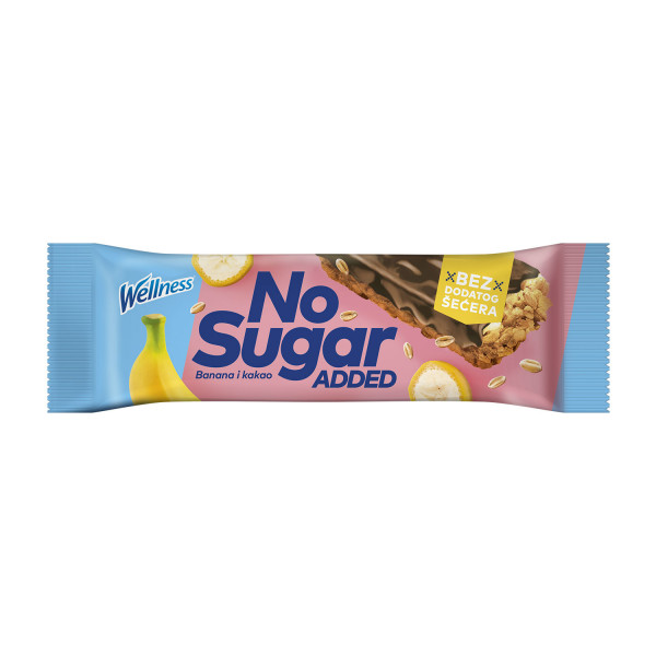 Wellness bar no sugar added banana i kakao, 23g 