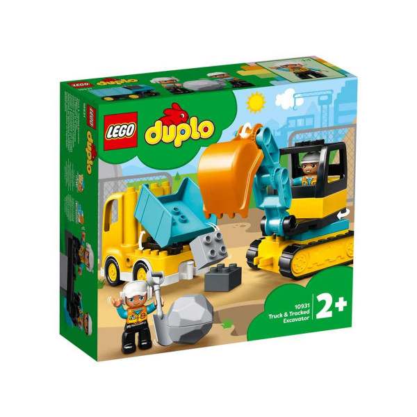 Lego Duplo truck tracked excavator