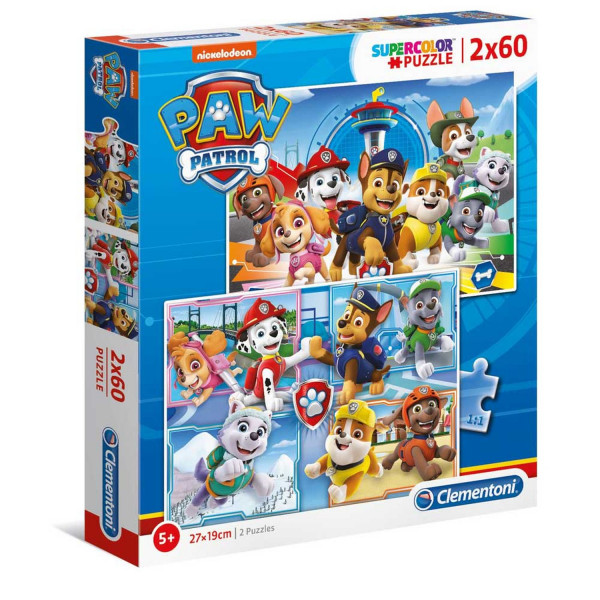 Clementoni puzzle 2x60 paw patrol 