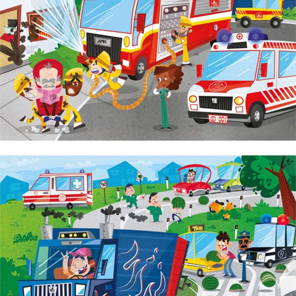 Clementoni puzzle 2x60 rescue heroes