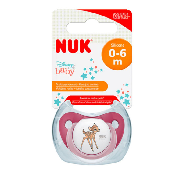 Nuk laža silikon Bambi, vel 1, 0-6M