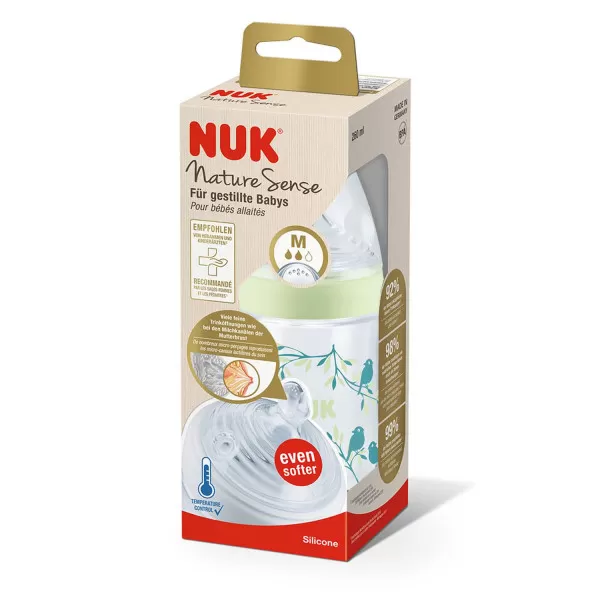 Nuk flašica nature sense sa tem. Indik, 260ml