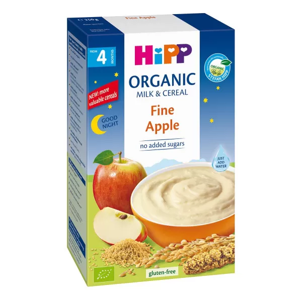 Hipp instant mlečna kaša laku noć jabuka 250g 4M+ 