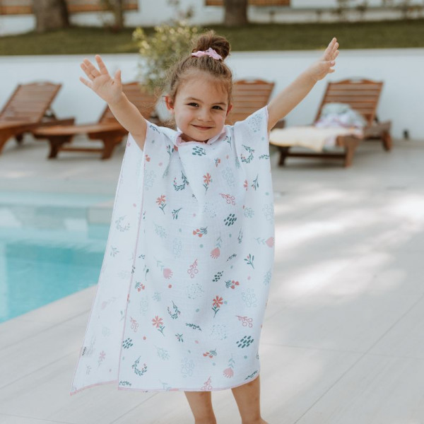 Baby textil pončo za plažu, devojčice