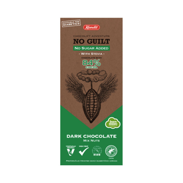 KANDIT No Guilt DARK MIX NUTS no sugar added 80g 