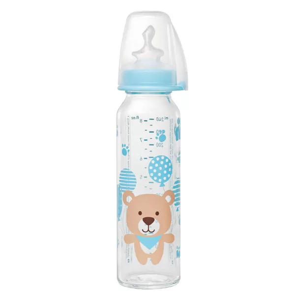 Nip staklena flašica 250ml sil.cucla 0m+,dečak
