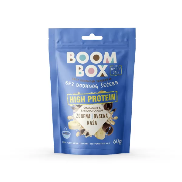 Boom Box ovsena kaša high protein čoko-banana 60g 