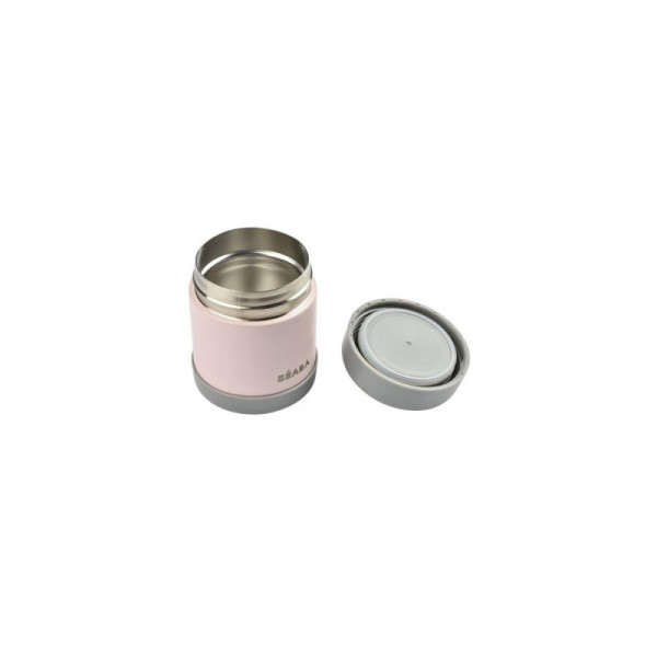 Beaba inox termo posuda 300ml,dark mist/light pink 