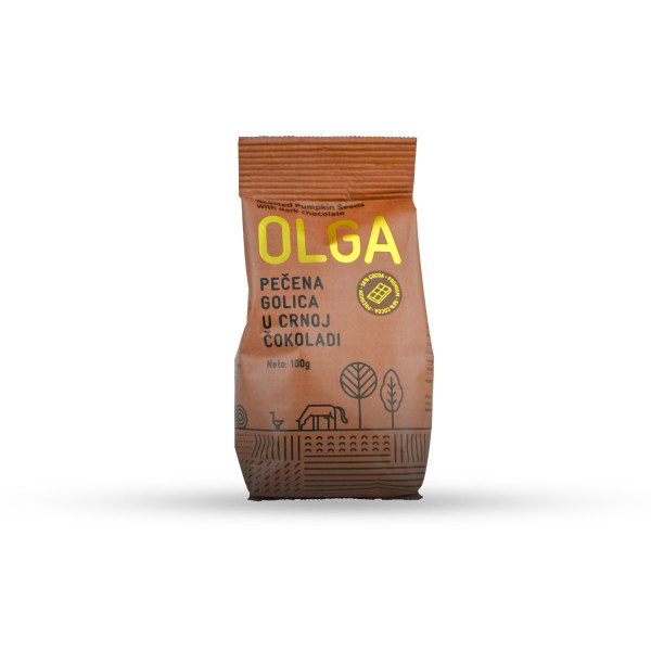 Olga pečena golica u crnoj čokoladi 100g 